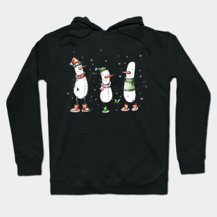 Three Cartoon Snowmen Hoodie